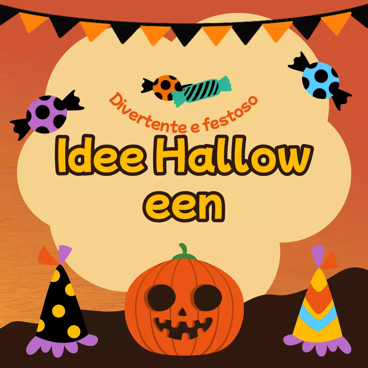 Promuovere simpatiche idee di decorazione per Halloween in arancione