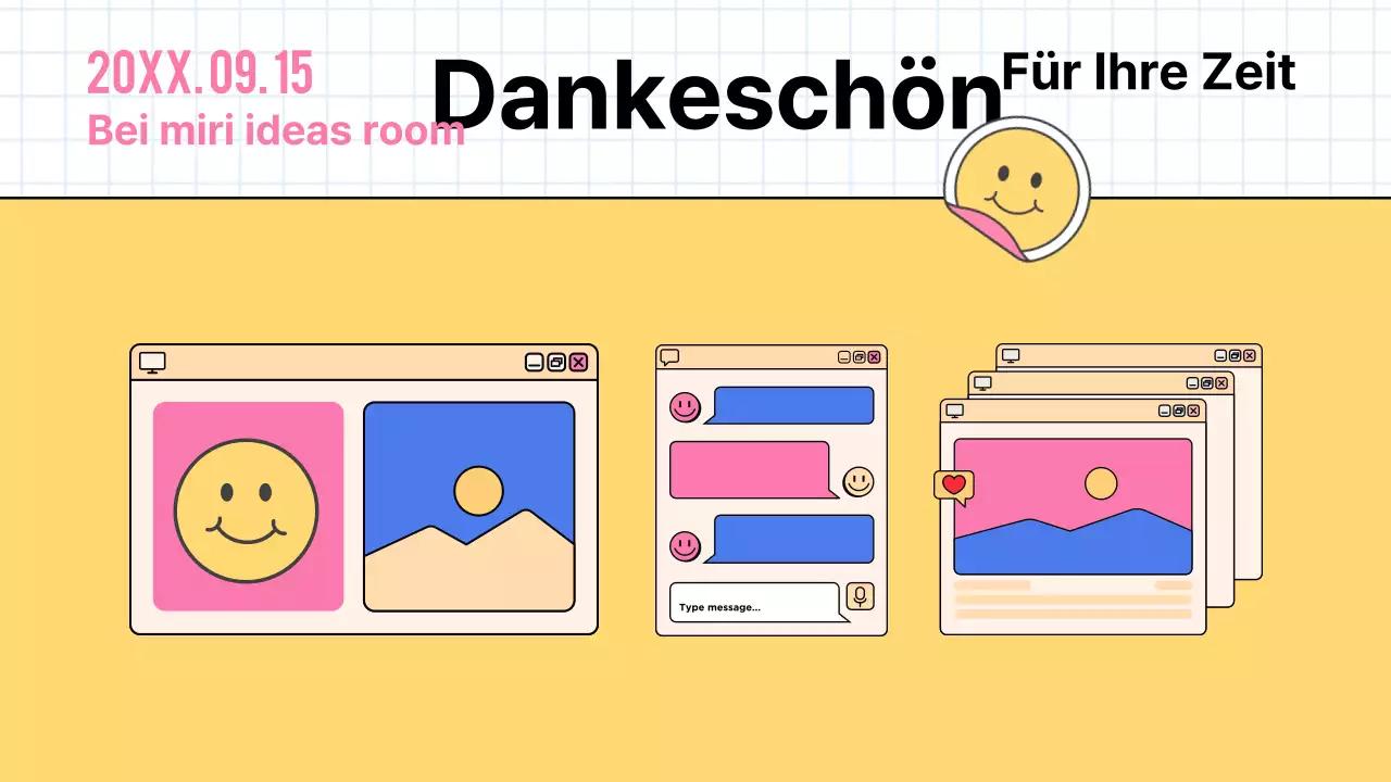 Trendiger Marketing-Protokollbericht in Gelb und Weiß