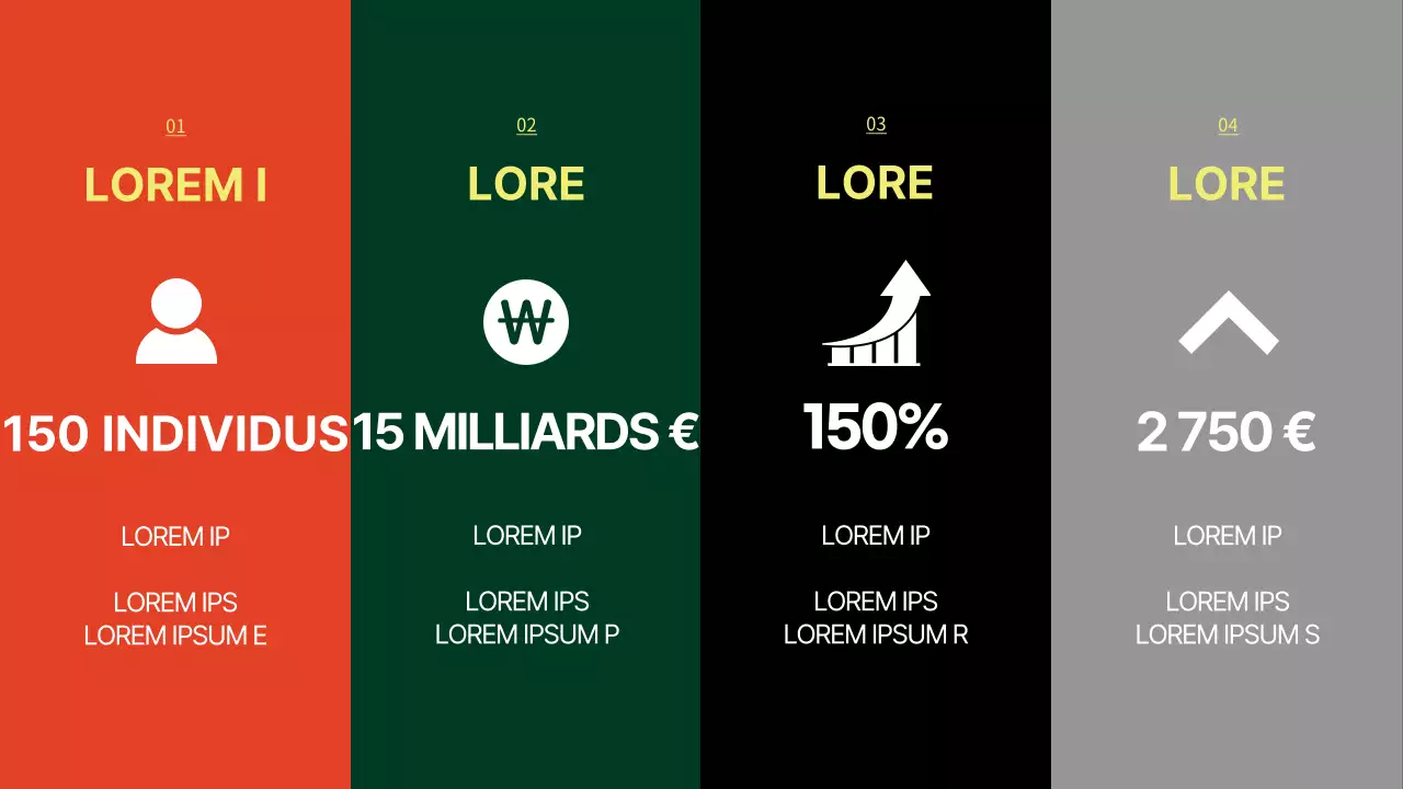 Ordre du jour simple en orange et vert