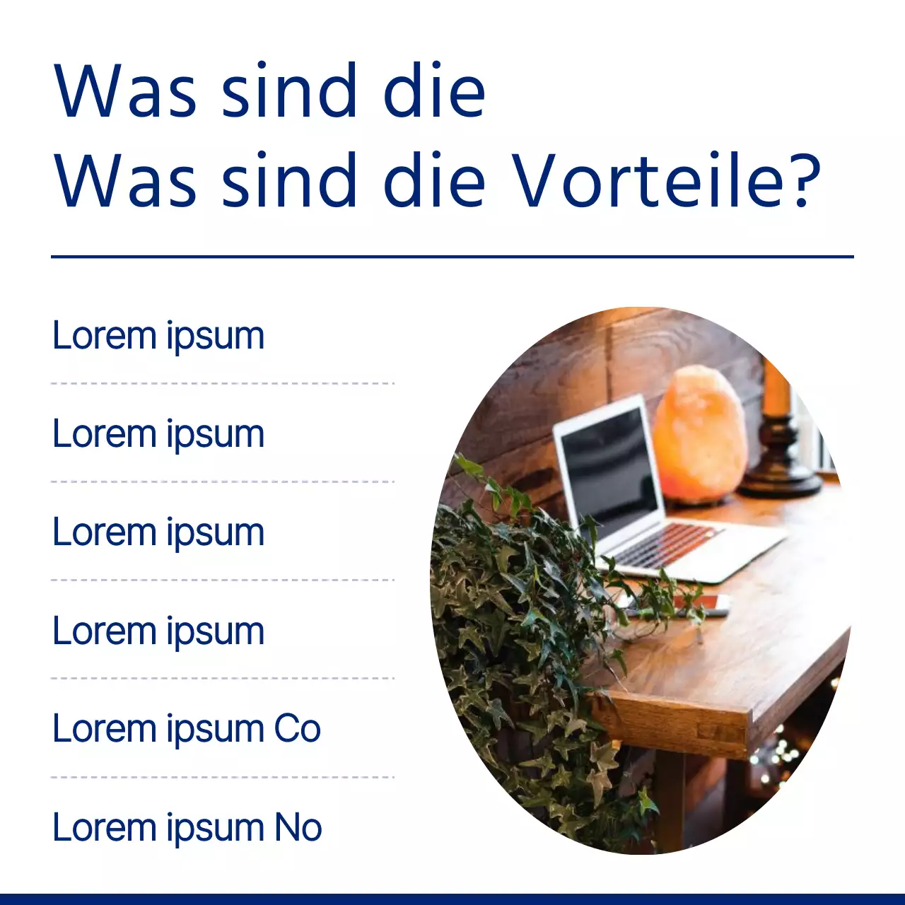 Werbung für ein einfaches Fotorahmen-Layout in Blau und Weiß