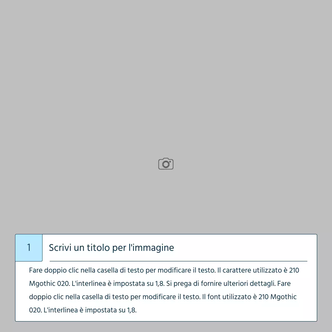 Un semplice brief di prodotto per lo storytelling in blu e azzurro