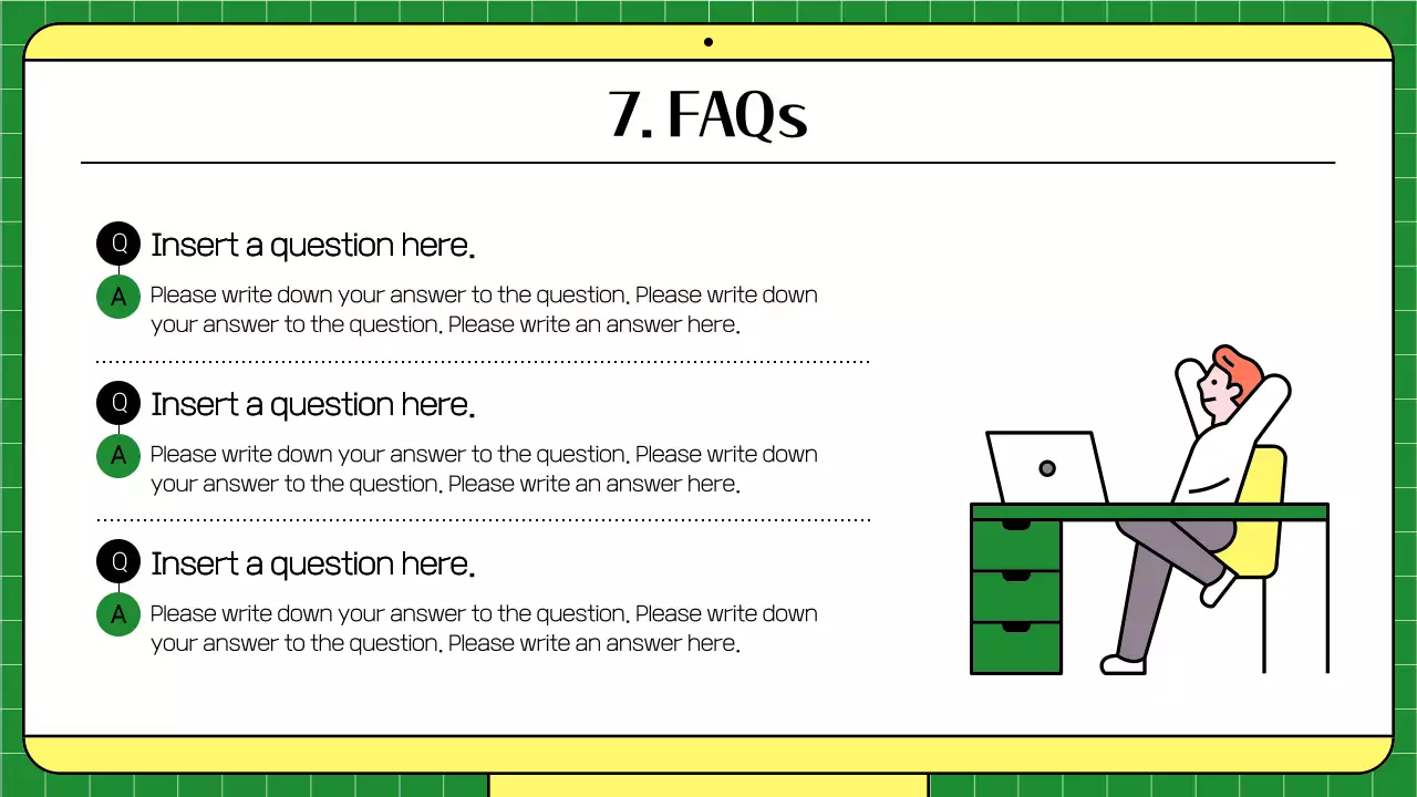 그린 미니멀 트레이닝 가이드 프레젠테이션