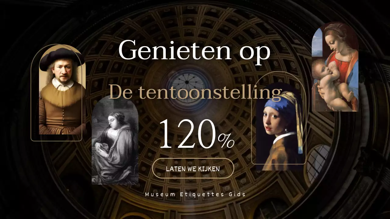 Een klassieke zwart-beige gids voor kunstmuseumetiquette