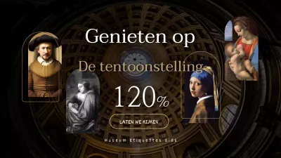 Een klassieke zwart-beige gids voor kunstmuseumetiquette