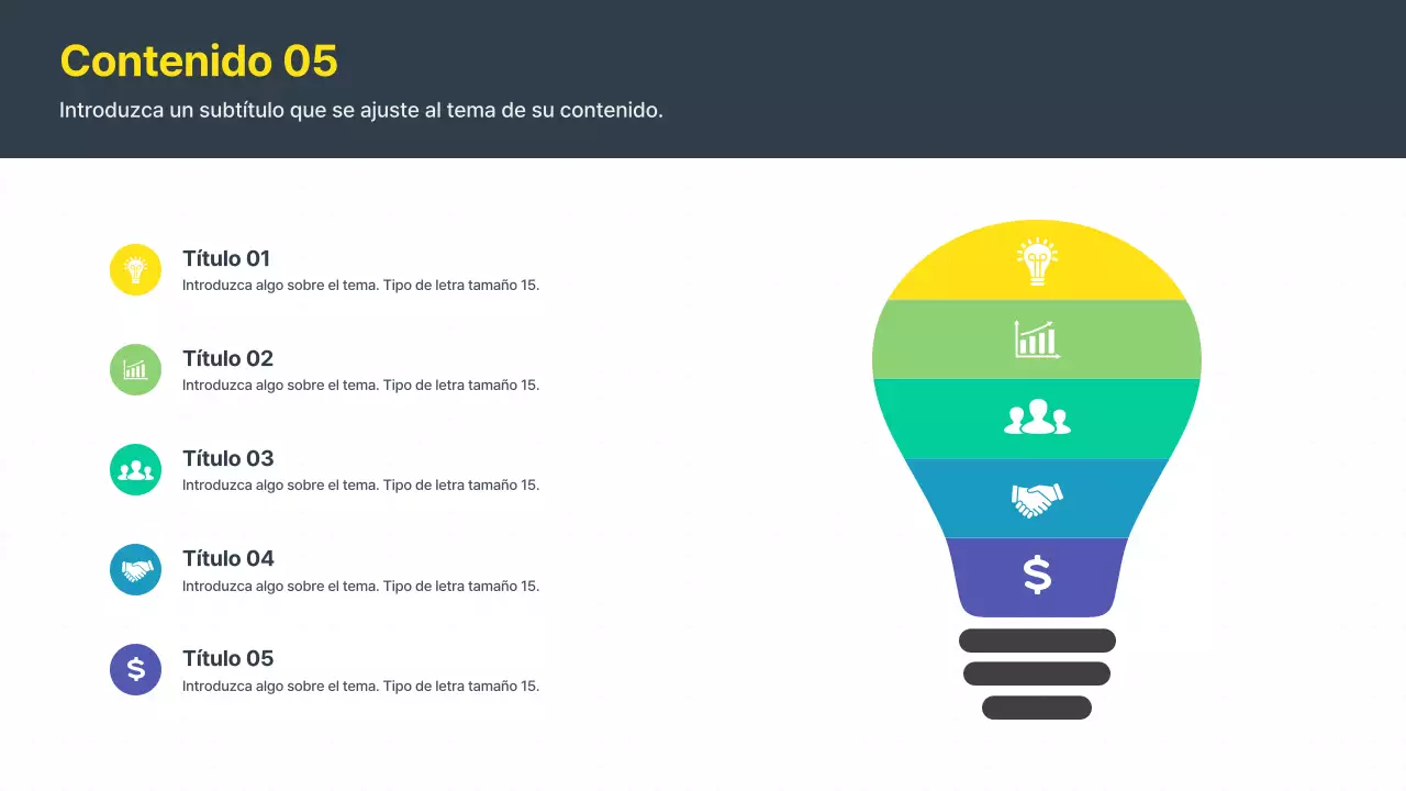 Propuesta de idea moderna en amarillo y gris