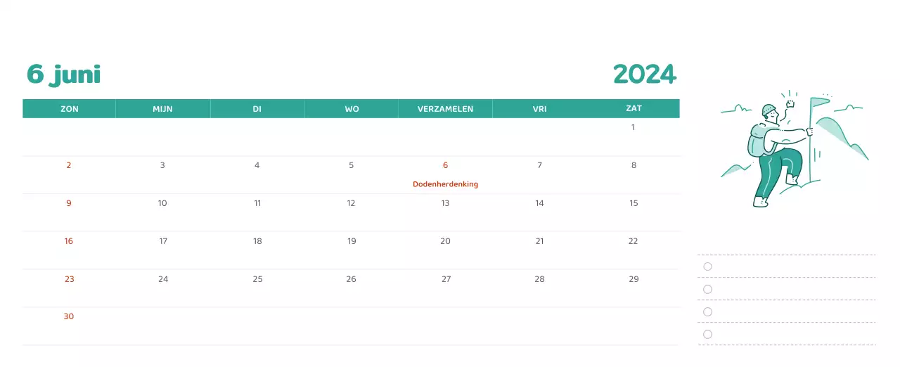 Een kalender met kleurrijke, emotionele illustraties