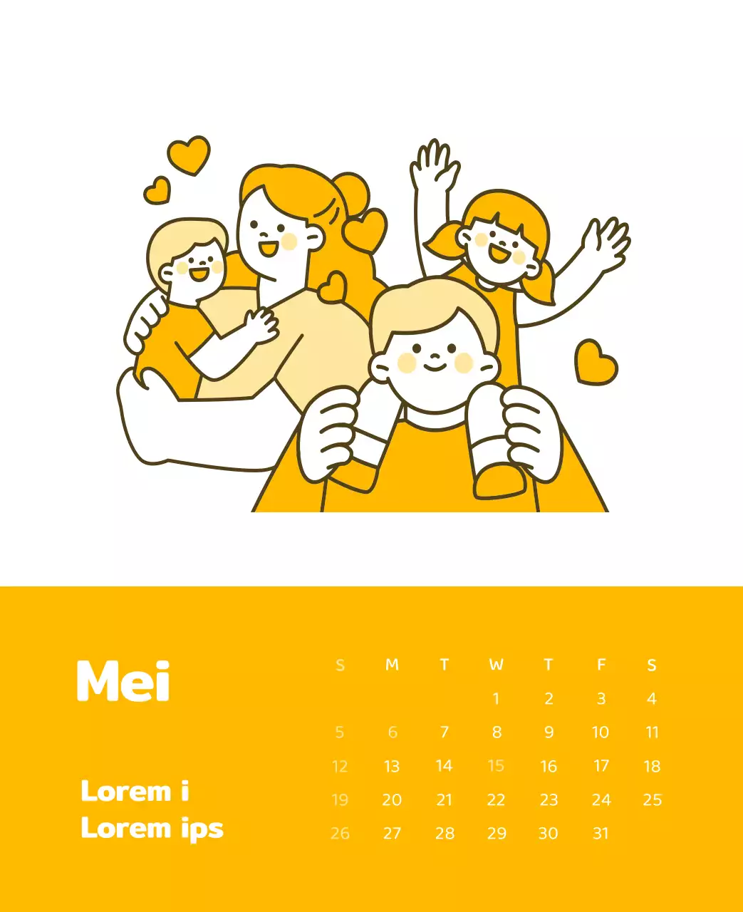 Een kalender met kleurrijke, emotionele illustraties