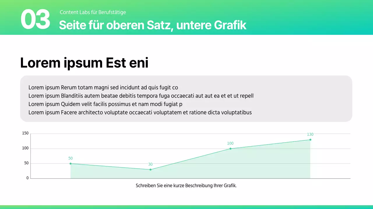 Eine Vielzahl von Layout-Berichten in einem trendigen Farbschema in Mint und Beige