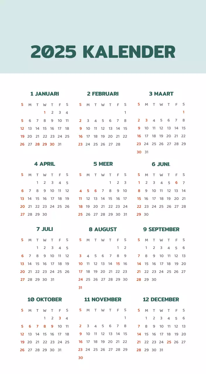 Een kalender met kleurrijke en emotionele illustraties