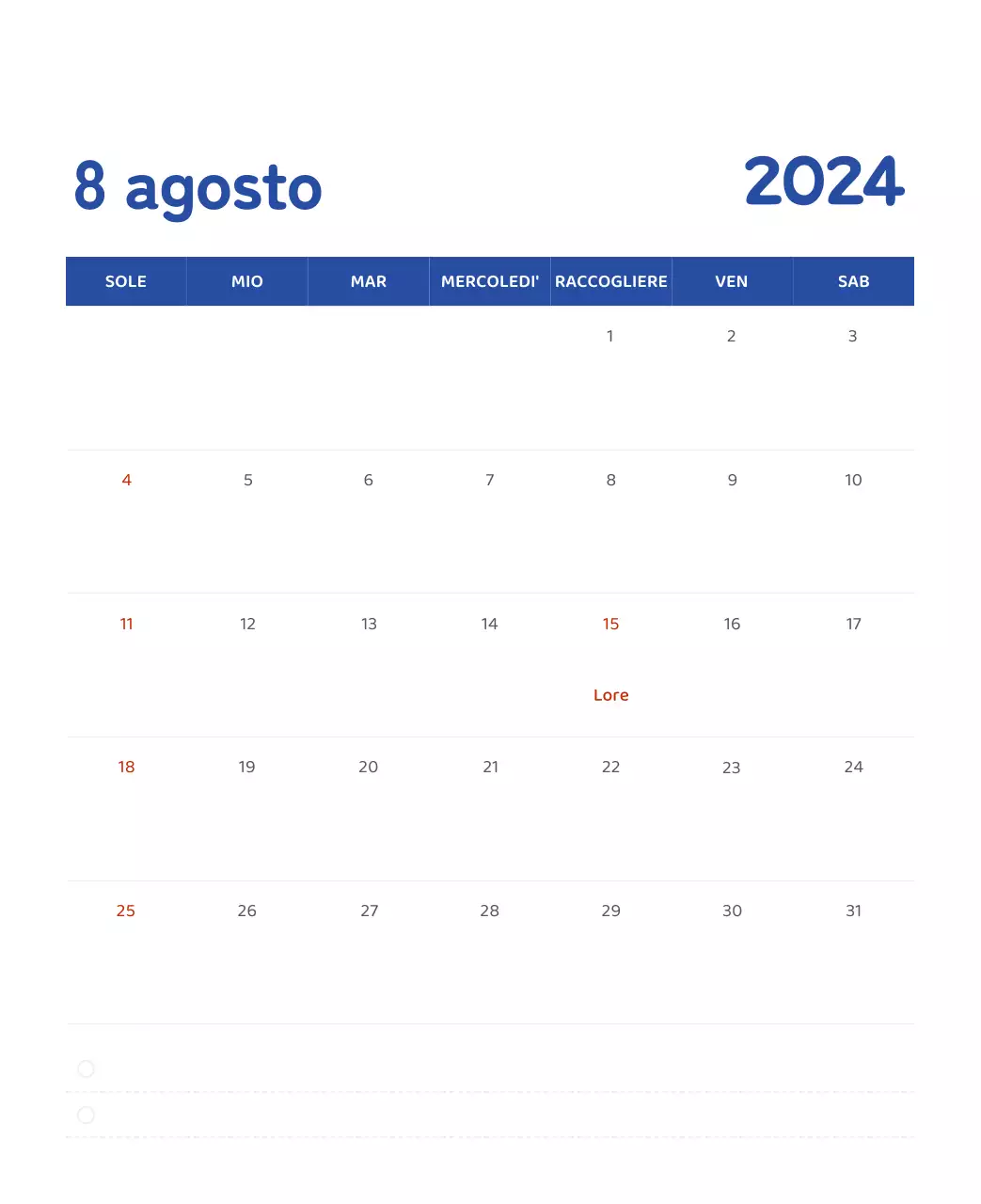 Un calendario con illustrazioni colorate ed emozionali