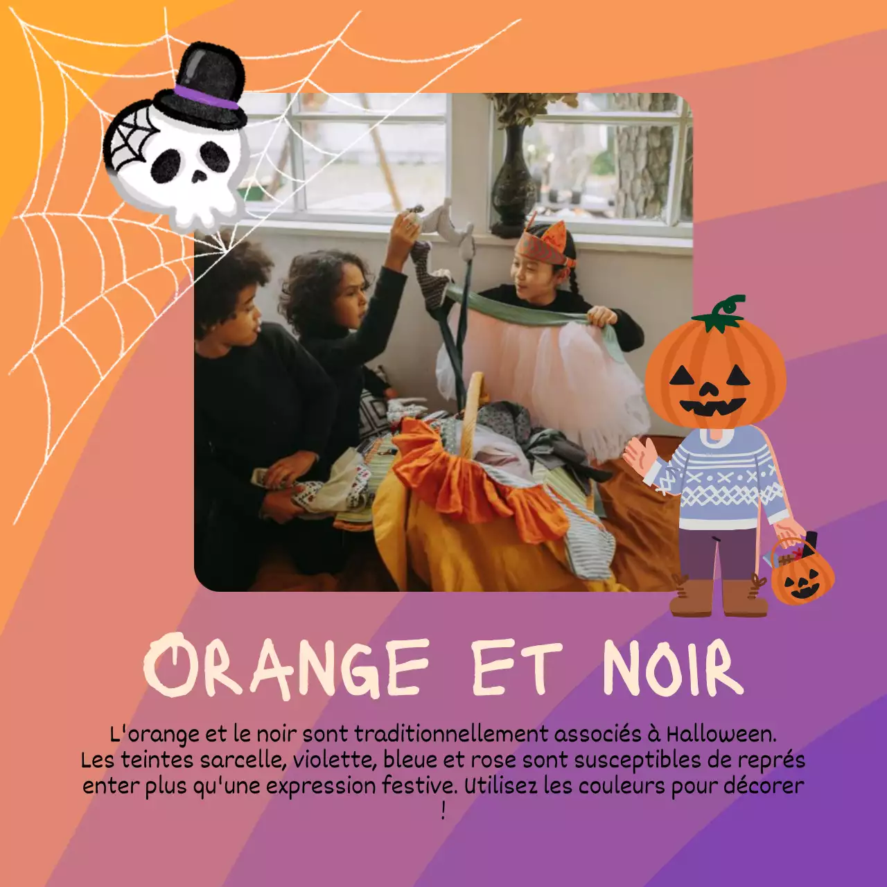 Guide de la décoration kitsch d'Halloween en violet et orange