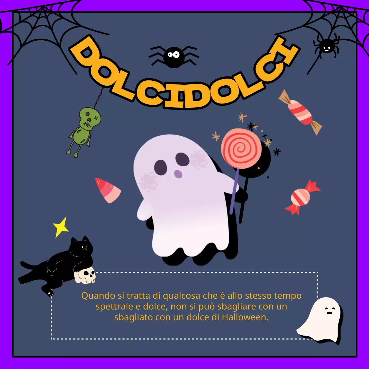 Promuovere fantastiche idee di decorazione per Halloween in viola e arancione
