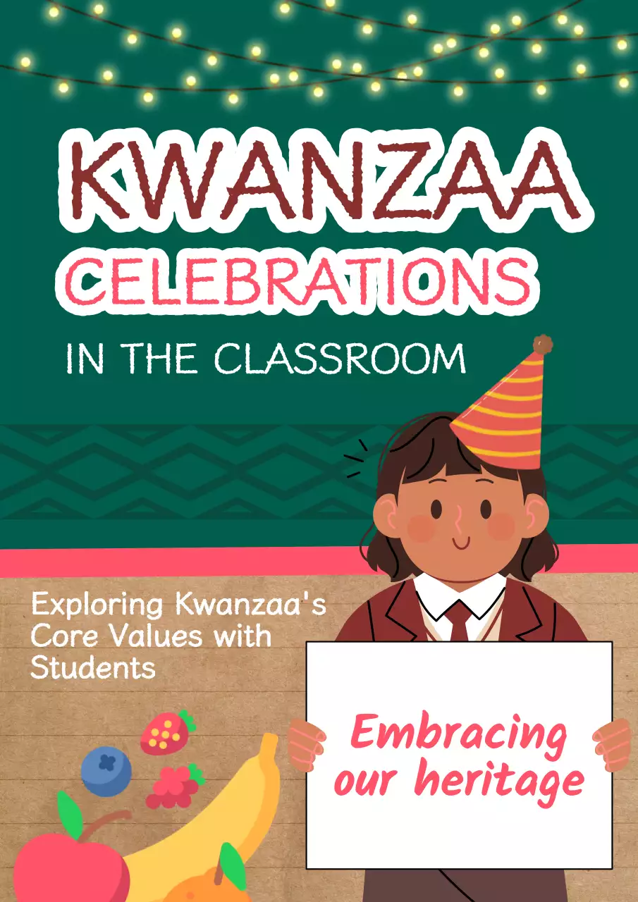 Green Cultural Kwanzaa Guide Poster
