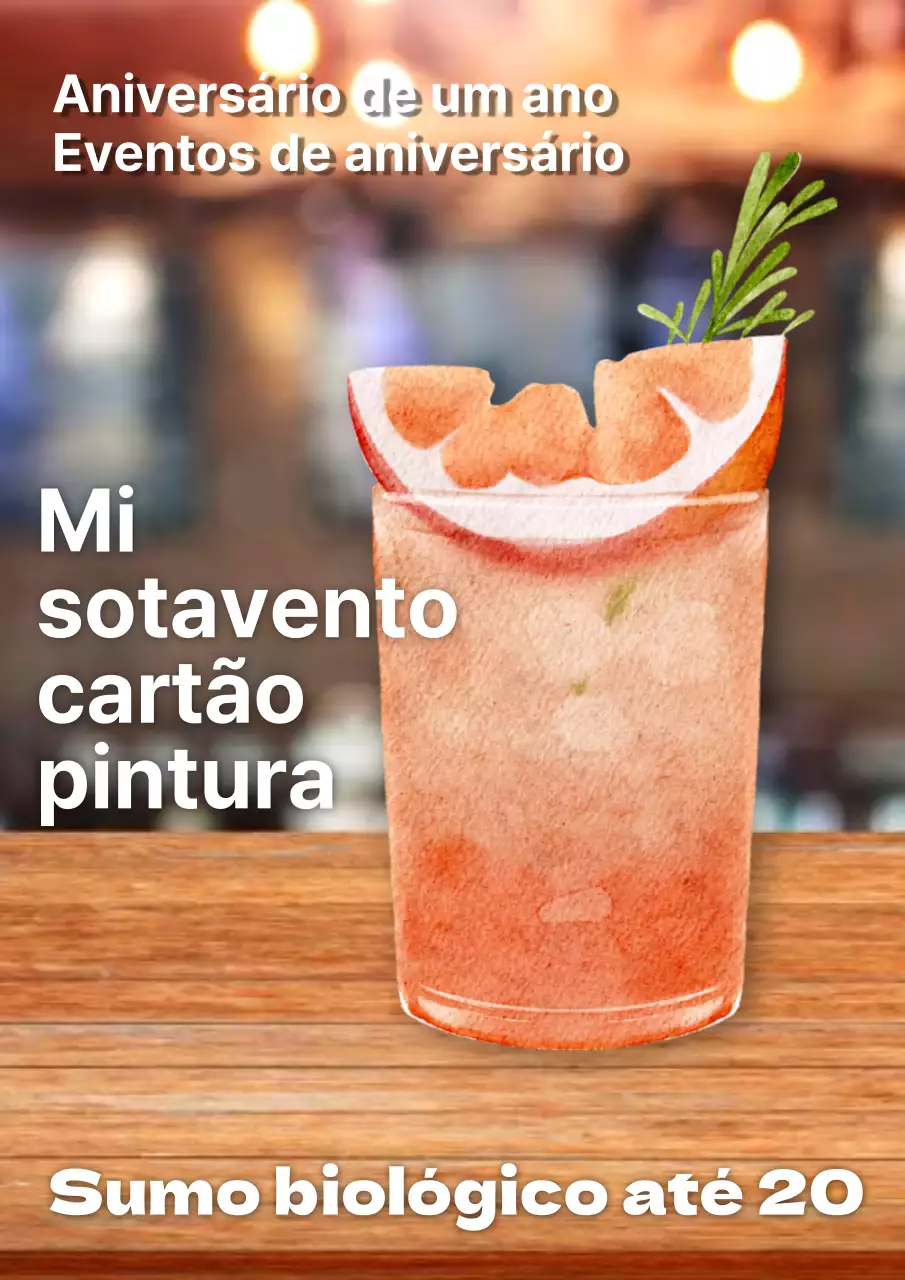 Promover um menu de café minimalista em laranja e castanho