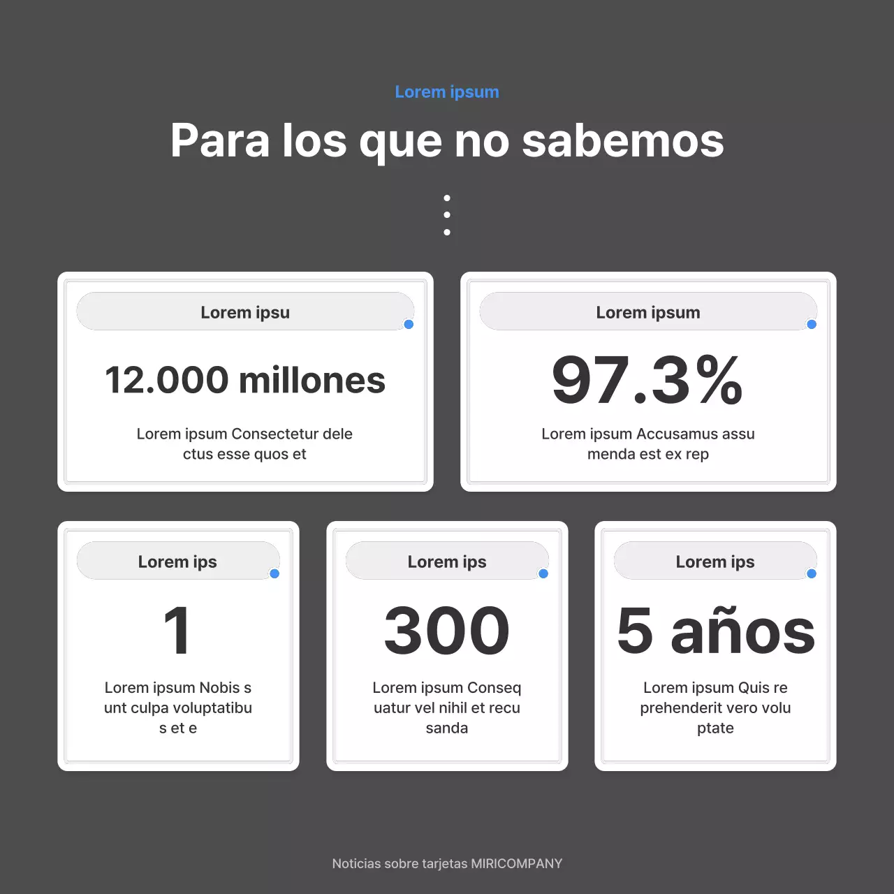 Un sencillo anuncio de empleo en azul y gris