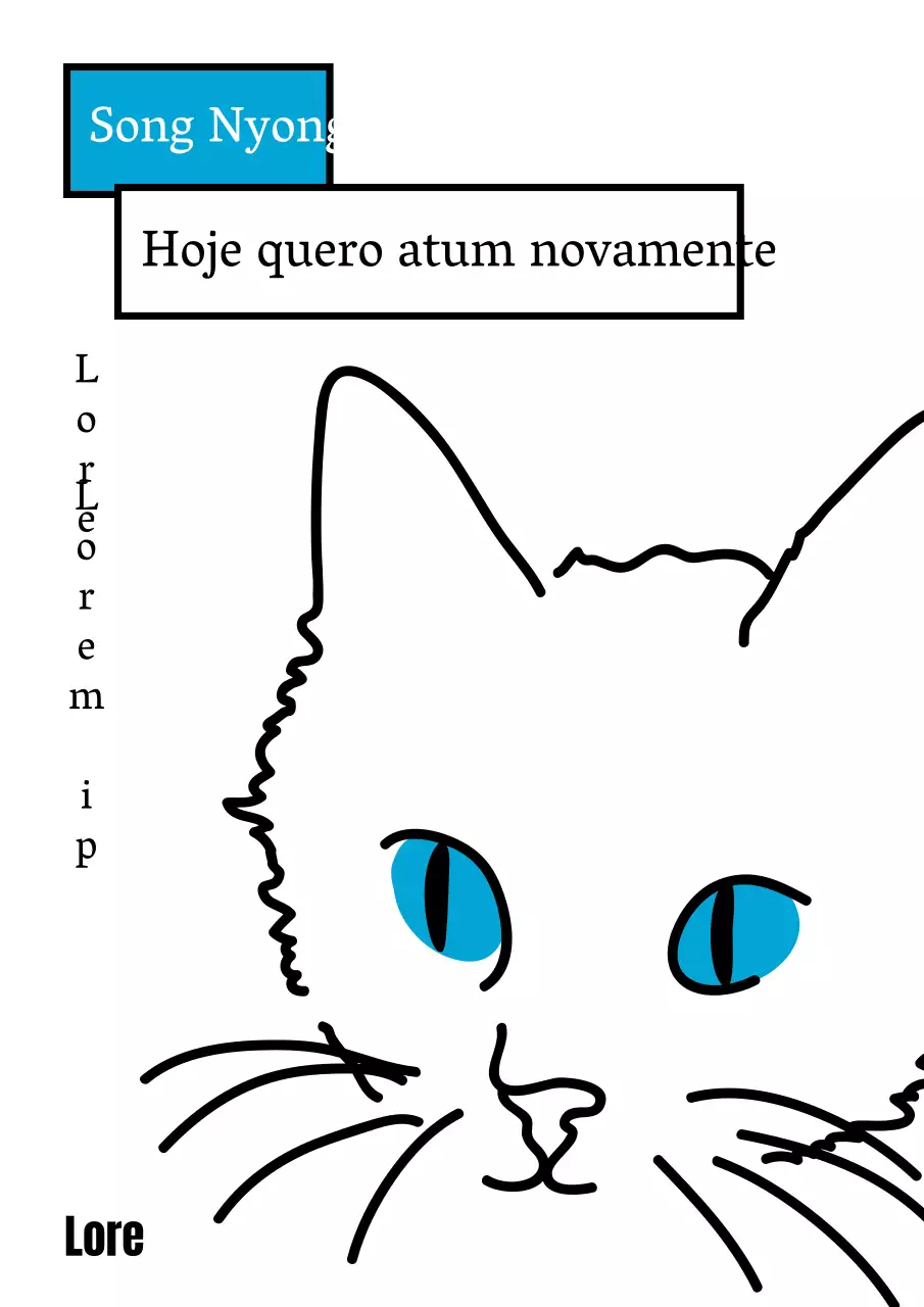 Capa de livro de ensaio fotográfico simples em azul e preto