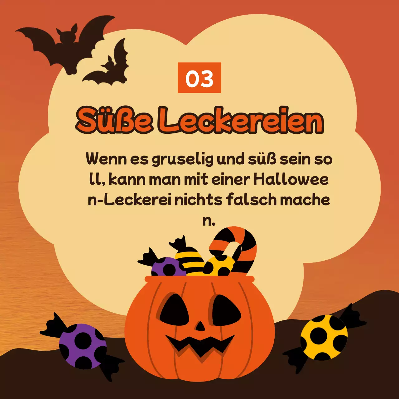 Fördern Sie niedliche Halloween-Dekorationsideen in Orange