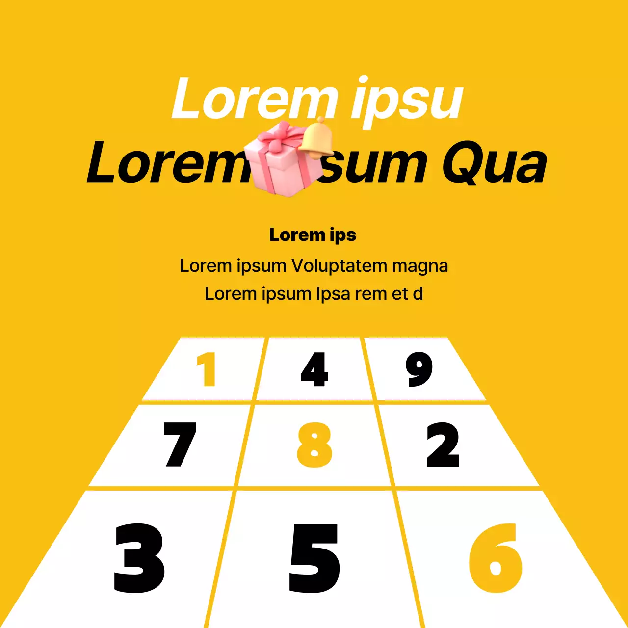 Promouvoir un événement de bingo kitsch en jaune