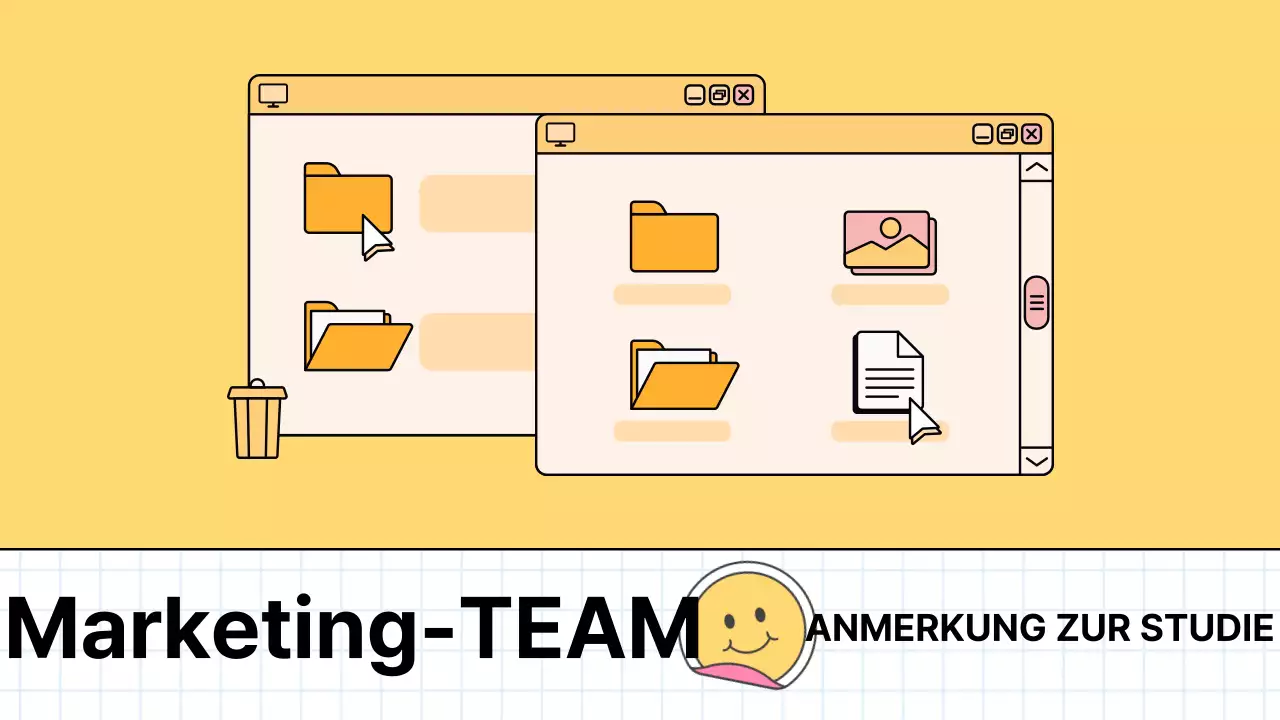 Trendiger Marketing-Protokollbericht in Gelb und Weiß