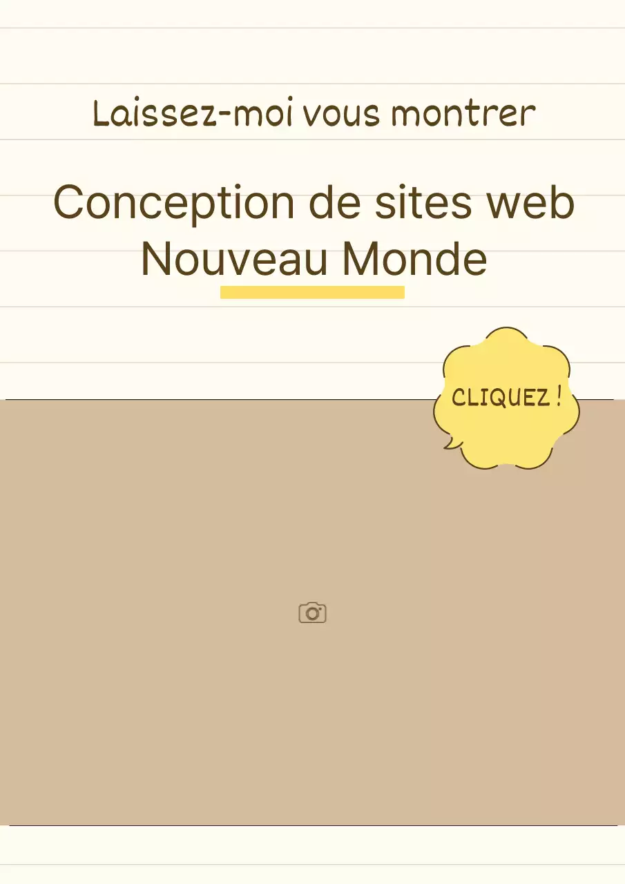 Une présentation de produit simple en jaune et beige