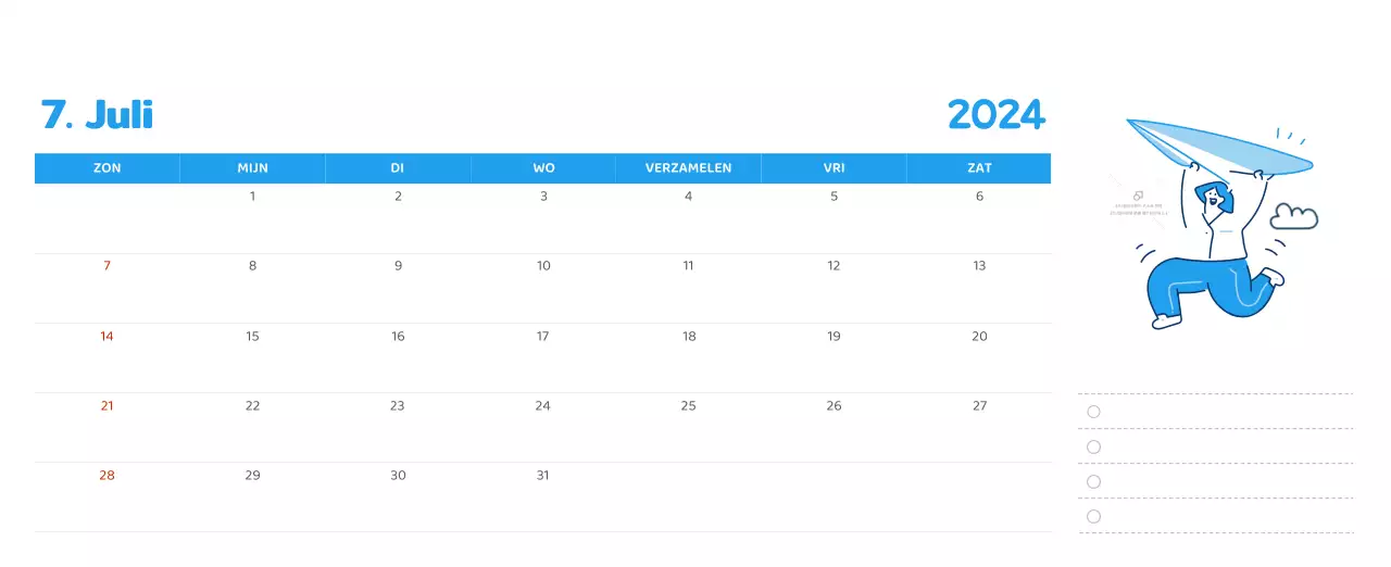Een kalender met kleurrijke, emotionele illustraties