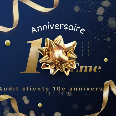 Promouvoir une luxueuse vente anniversaire or et bleu marine