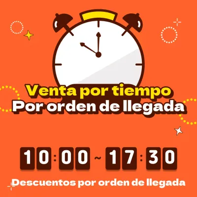 Trending anuncios de eventos cronometrados con fondo naranja