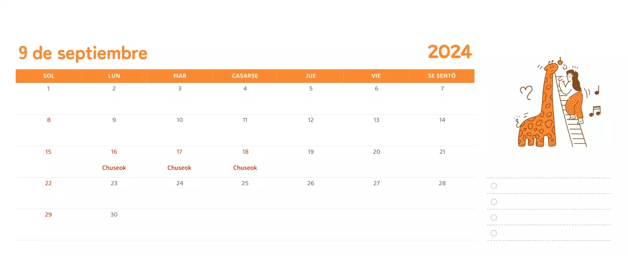 Un calendario con ilustraciones llenas de color y emoción