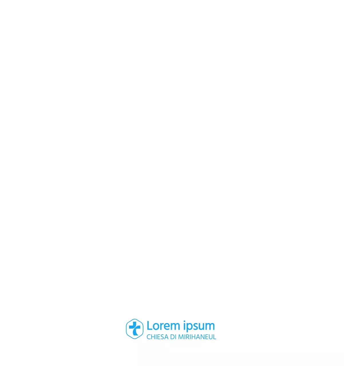 Calendario ecclesiastico blu di concezione moderna