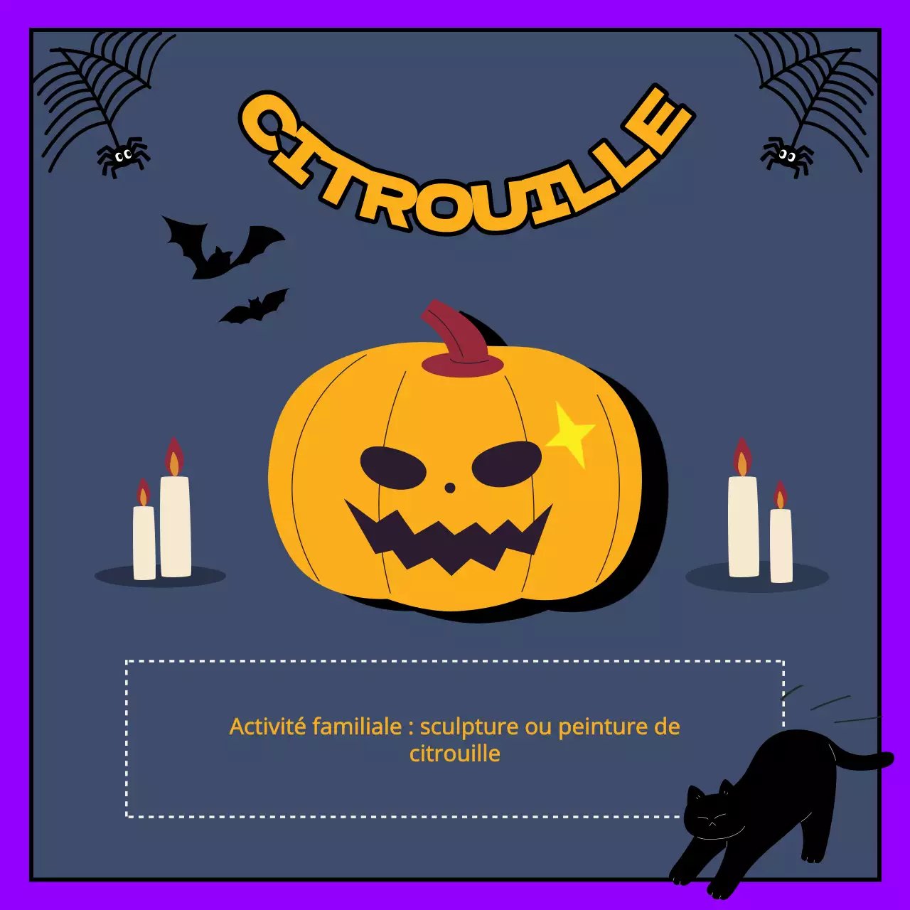 Promouvoir des idées de décoration fantastiques pour Halloween en violet et orange