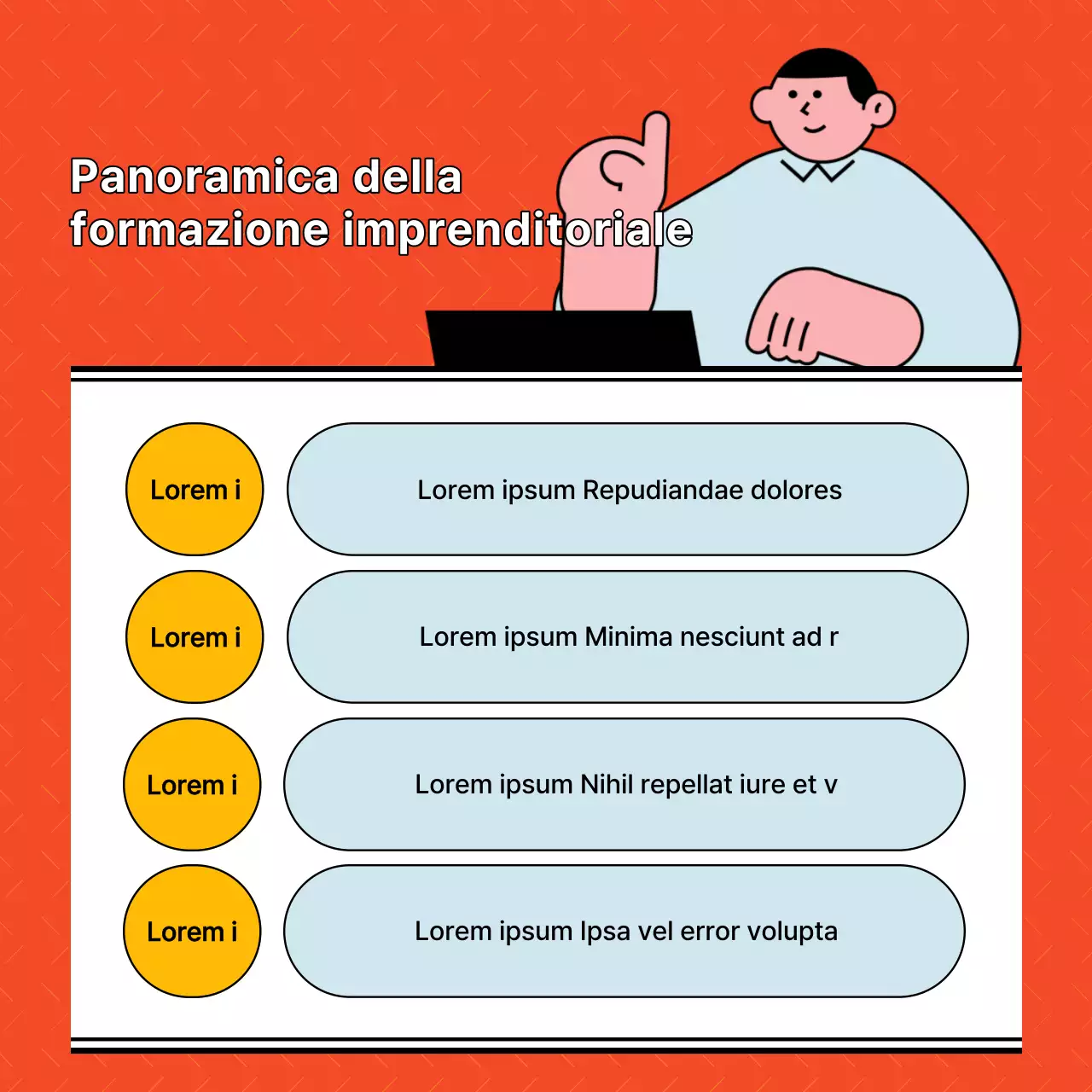 Una semplice proposta di reclutamento arancione per i tirocinanti imprenditoriali