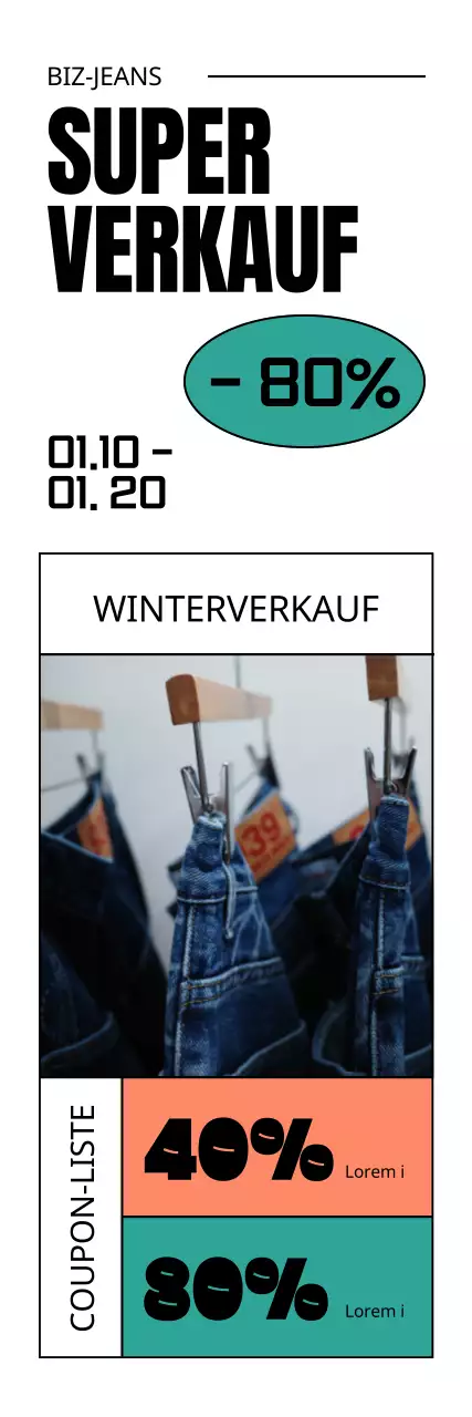 Rabattaktion für Bekleidungsmarken mit einem sauberen Ticketkonzept