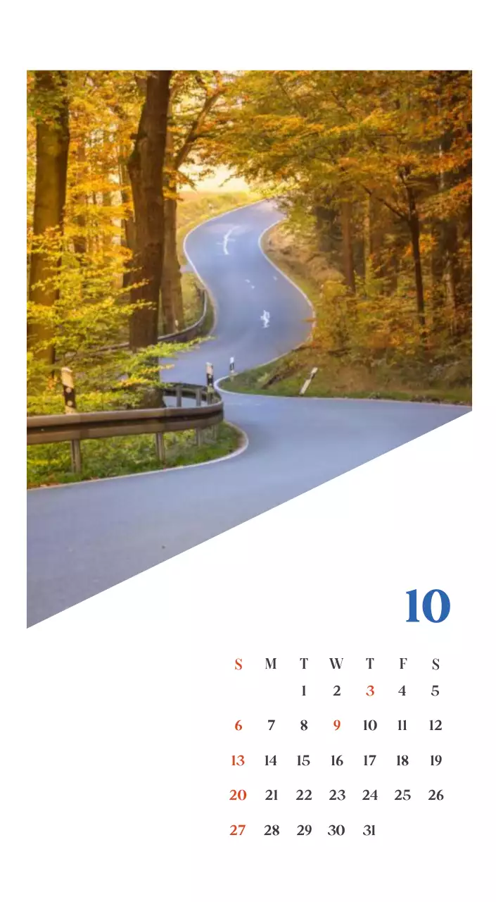 Ziekenhuiskalender met seizoensgebonden landschapsfoto's