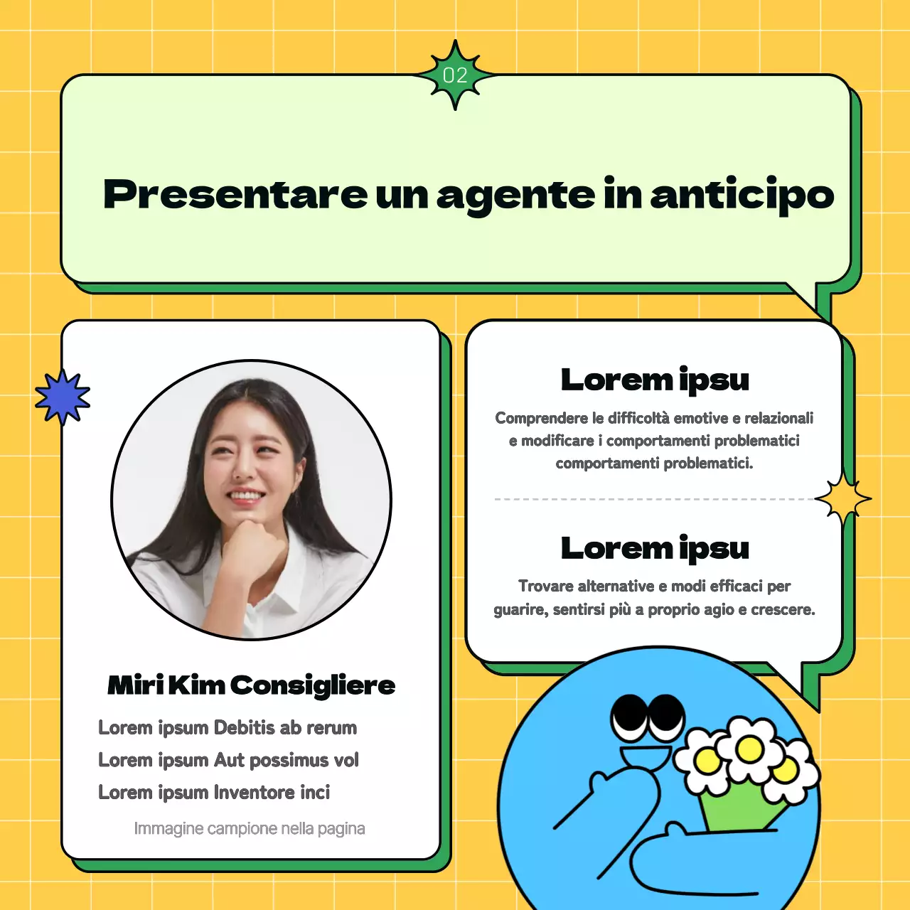 Promuovere un semplice centro giovanile giallo e azzurro