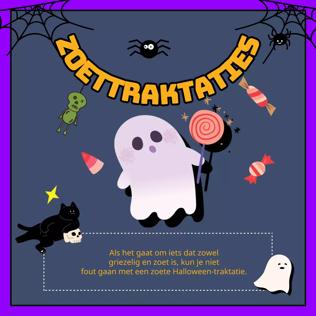 Fantastische Halloween-decoratie-ideeën in paars en oranje promoten