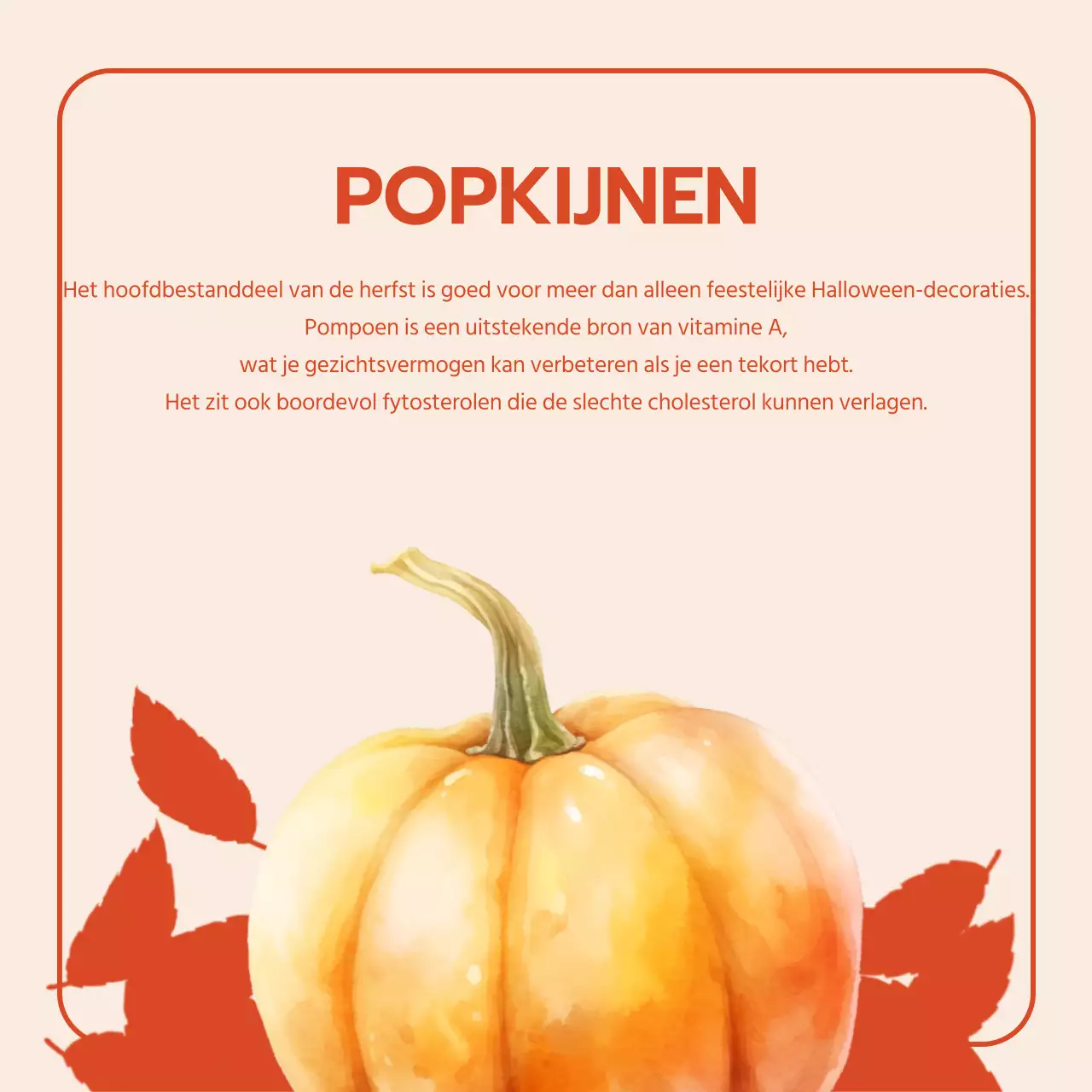 Promoot vintage seizoensfruit in oranje en beige