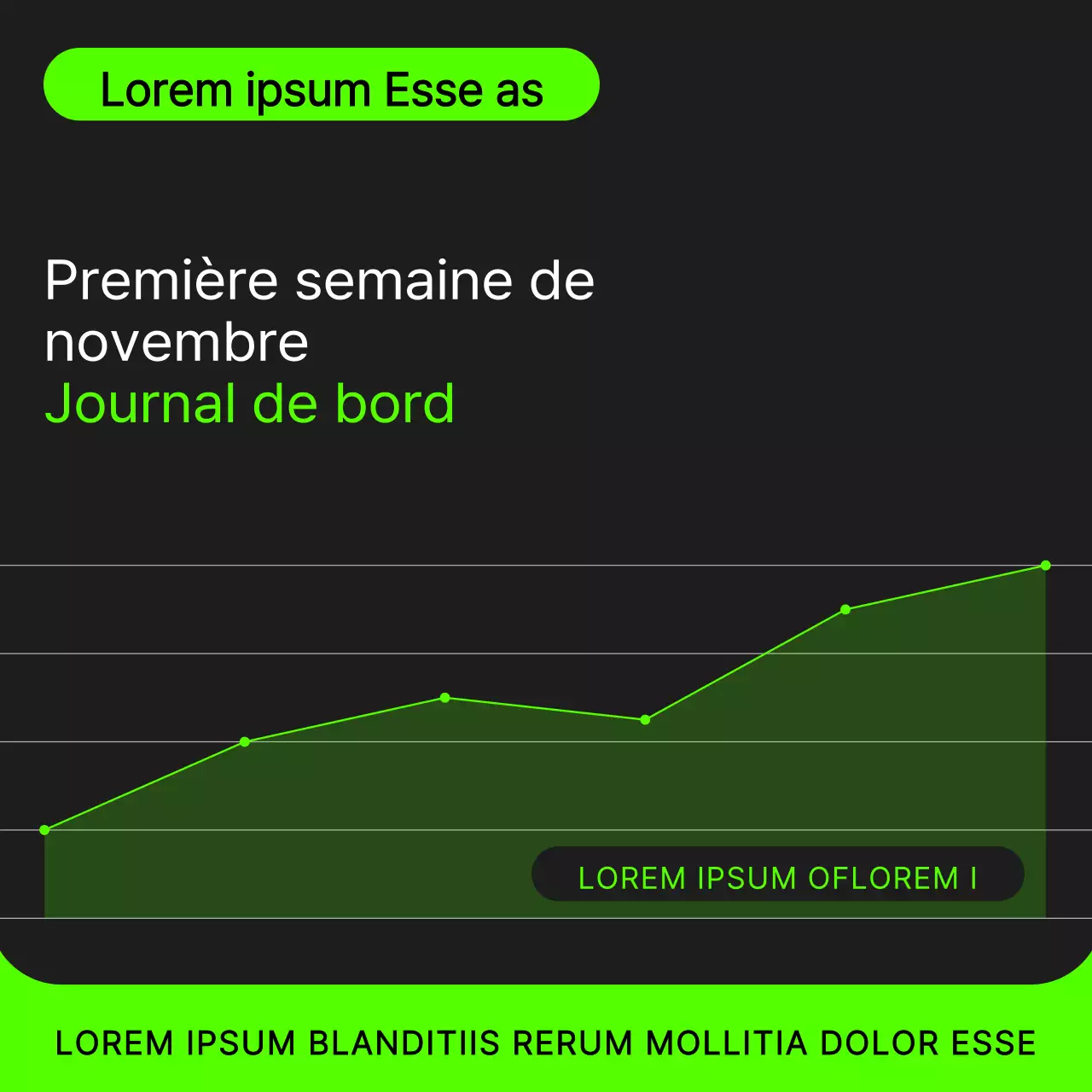 Un simple rapport de journal boursier en chartreuse et gris