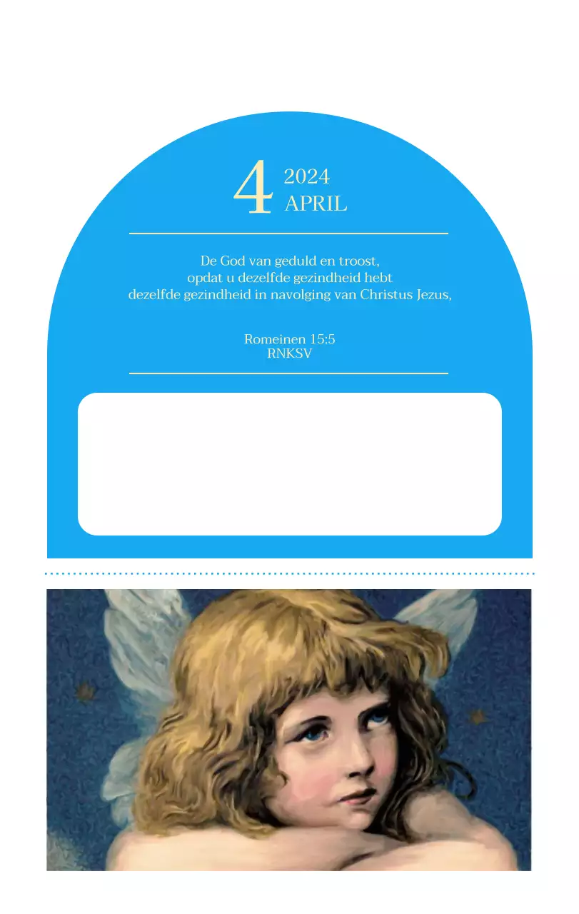 Blauw modern concept kerkkalender