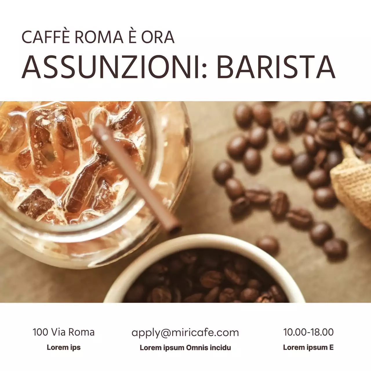 Un semplice campo di reclutamento bianco e marrone