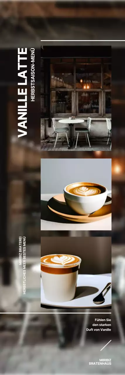 Bewerben Sie die neue Herbstkarte Ihres Cafés mit herbstlichen Fotos