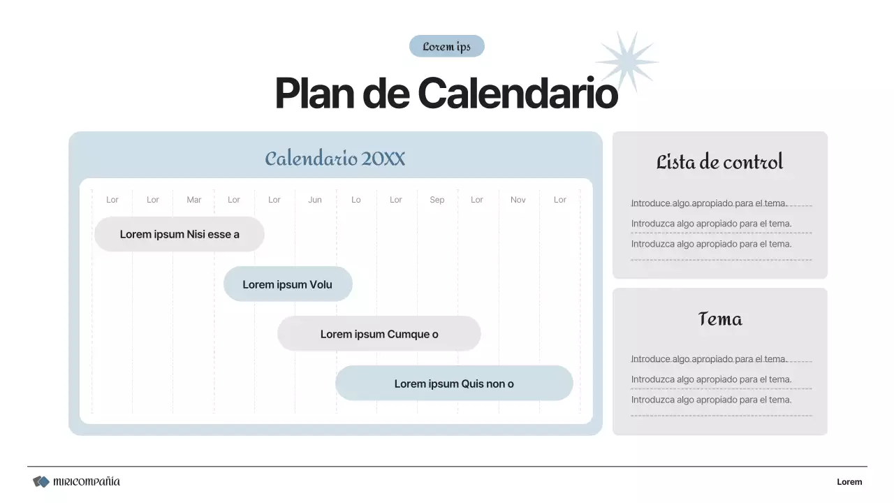 Un sencillo plan de empresa en blanco y gris