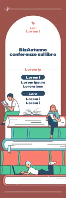Promuovere eventi di conversazione sui libri con illustrazioni pulite dei libri