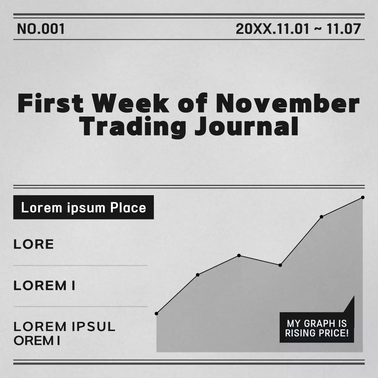 Grey Modern Trading Journal Social Media Post