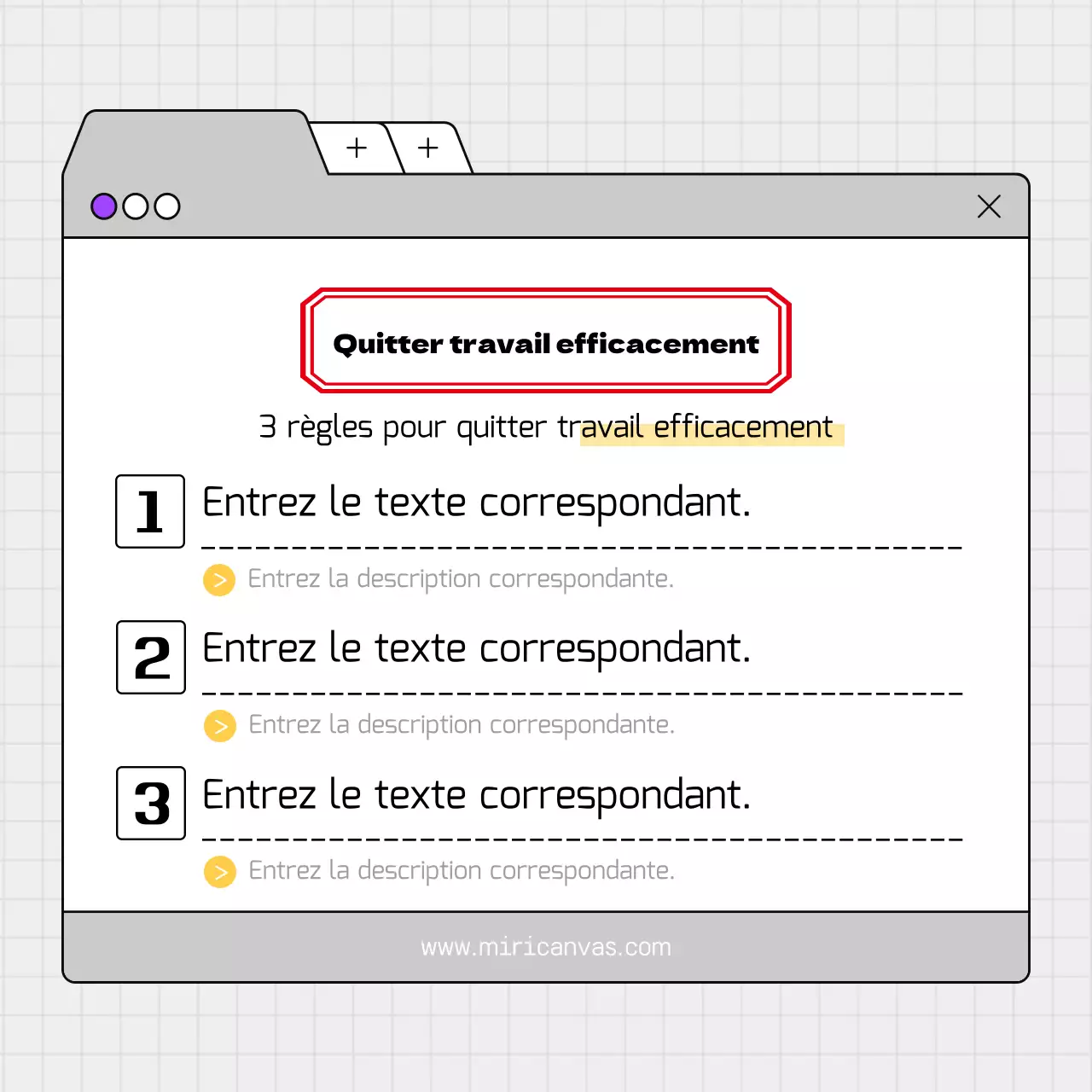 Un guide de conseils gris, simples et ponctuels