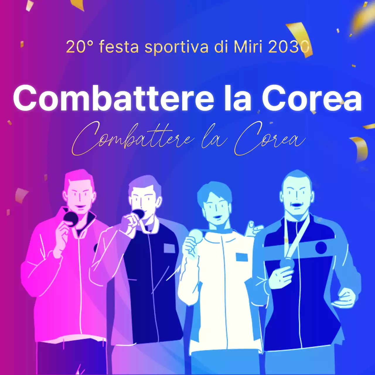 Promuovere il sostegno ai Giochi Asiatici moderni in viola e blu