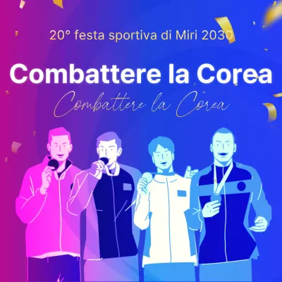 Promuovere il sostegno ai Giochi Asiatici moderni in viola e blu