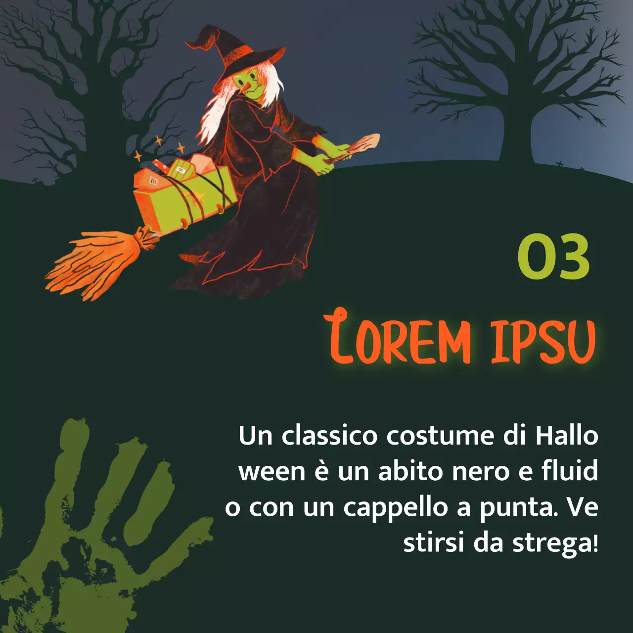 Vi presentiamo il costume di Halloween fantascientifico verde e arancione