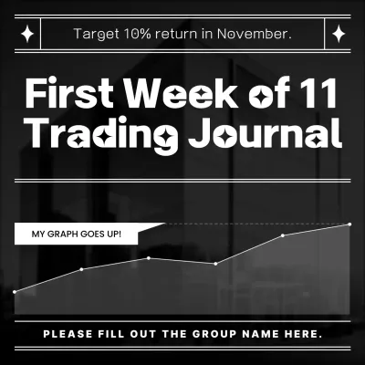 Black Modern Trading Journal Social Media Post