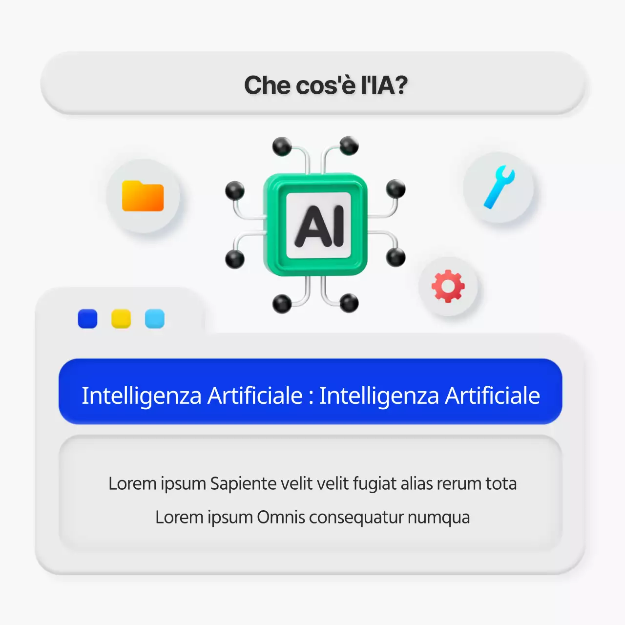 Annuncio di seminario in stile 3D minimalista in blu e grigio