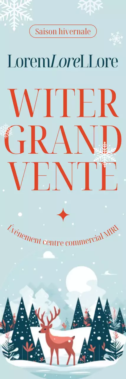 Des soldes d'hiver avec des illustrations et des couleurs hivernales pleines d'émotion